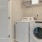 a washing machine in a room
